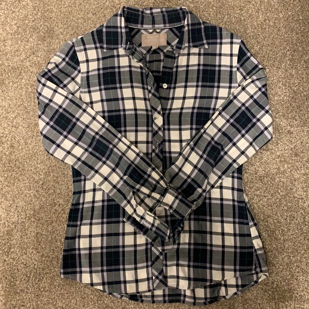 Flannel Banana Republic Button Down Shirt